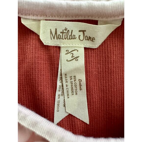 Matilda Jane Choose Your Own Path High Hopes Tank Knit Sleeveless Top Red Pink 2 - Picture 4 of 5